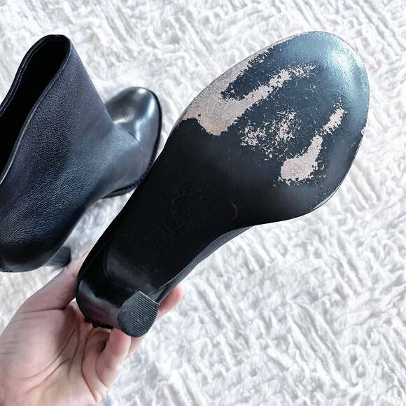 Joie Black Pebbled Leather Heeled Boots - Picture 6 of 7